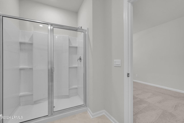 bathroom featuring walk in shower