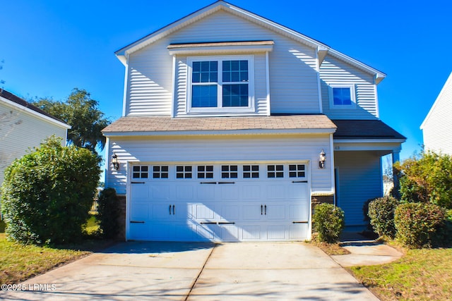 48 Pennyroyal Way, Beaufort, SC 29906 - traditional-style home featuring a garage, concrete driveway, and a shingled roof