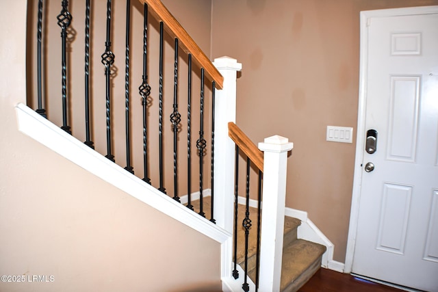 48 Pennyroyal Way, Beaufort, SC 29906 - stairs featuring baseboards