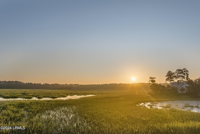 nature at dusk with a rural view