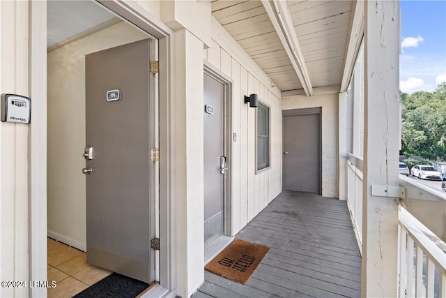 view of doorway to property