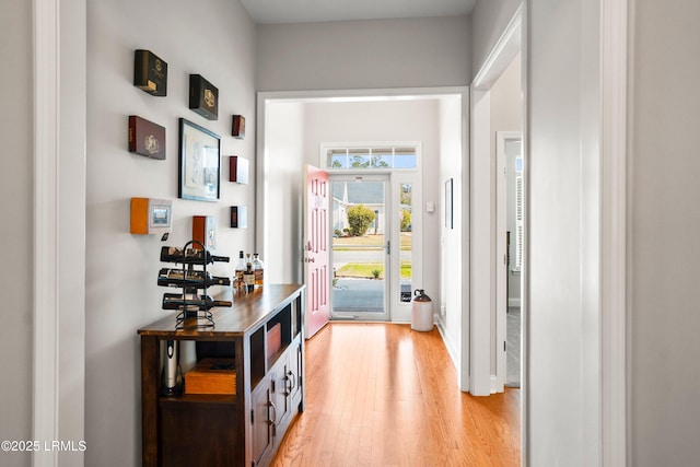 entryway featuring light wood-type flooring