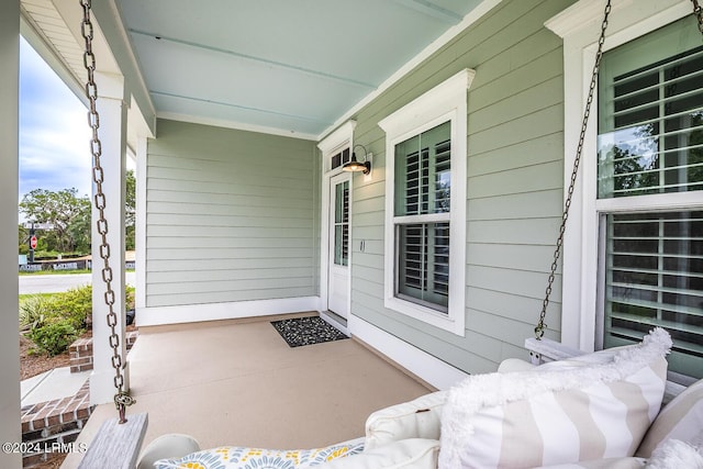 view of patio with covered porch