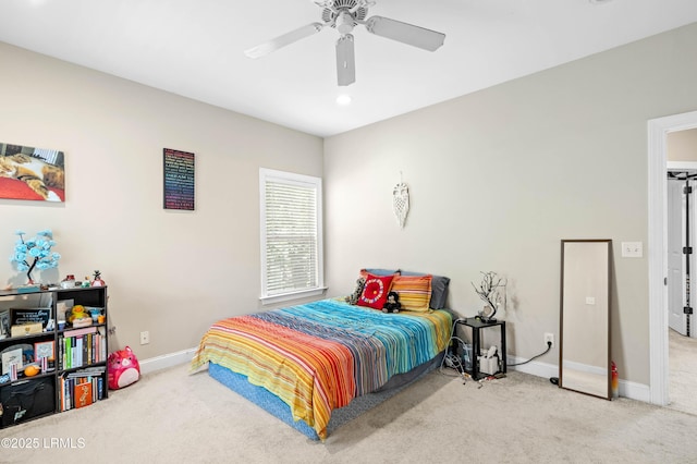 2654 Broad St, Beaufort, SC 29902 - bedroom featuring carpet floors, baseboards, and ceiling fan