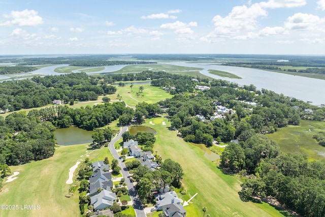 49 National Blvd, Beaufort, SC 29907 - aerial view of residential area featuring a nearby body of water and a local golf course