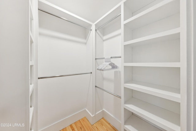 spacious closet with wood-type flooring