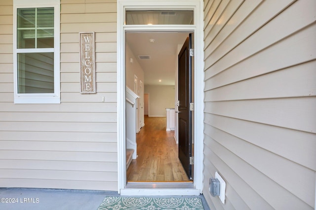 view of doorway to property