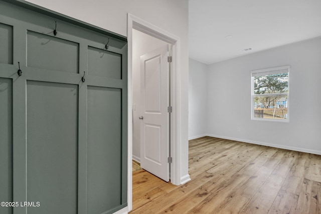 interior space featuring light hardwood / wood-style floors