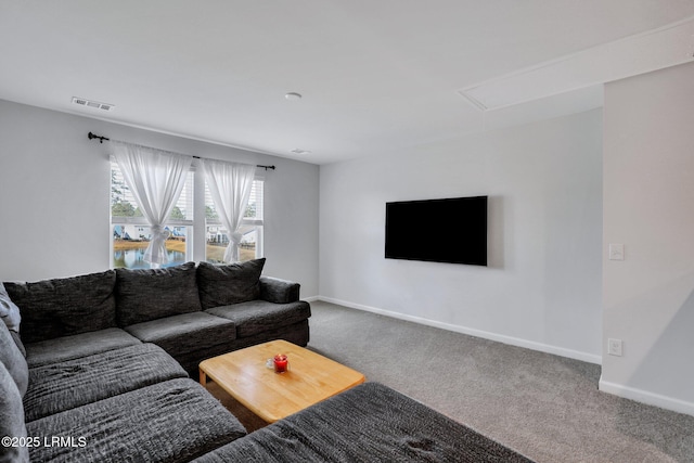 view of carpeted living room