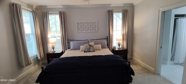 view of carpeted bedroom