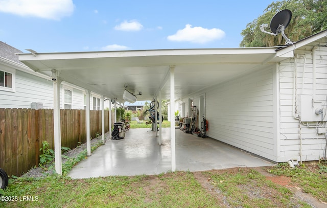 1508 London Ave, Port Royal, SC 29935 - view of patio featuring a carport and a ceiling fan