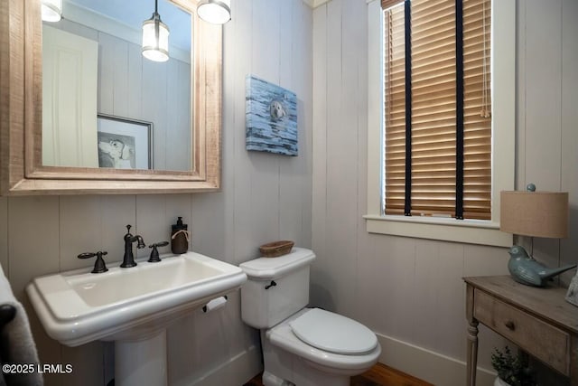 bathroom with a sink and toilet