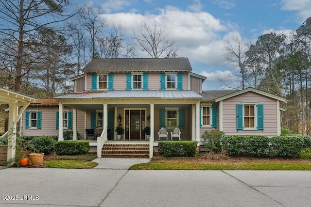 view of front of house with a porch