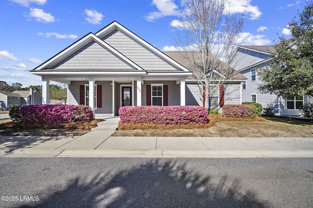 view of front of property with covered porch