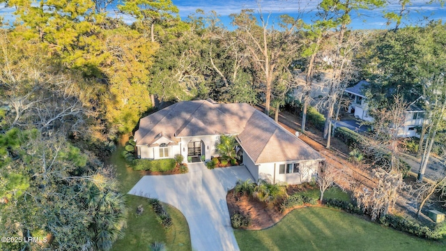 birds eye view of property