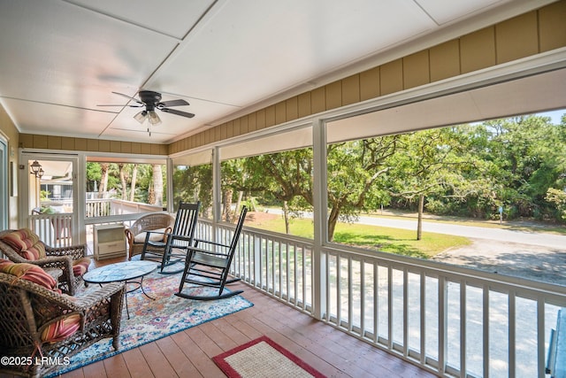 738 Marlin Dr, Fripp Island, SC 29920 - sunroom featuring ceiling fan and healthy amount of natural light