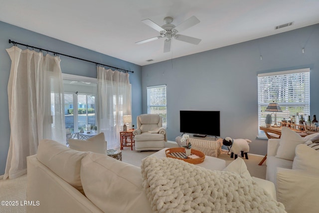 15 Padgett Dr, Bluffton, SC 29909 - living room featuring ceiling fan and carpet