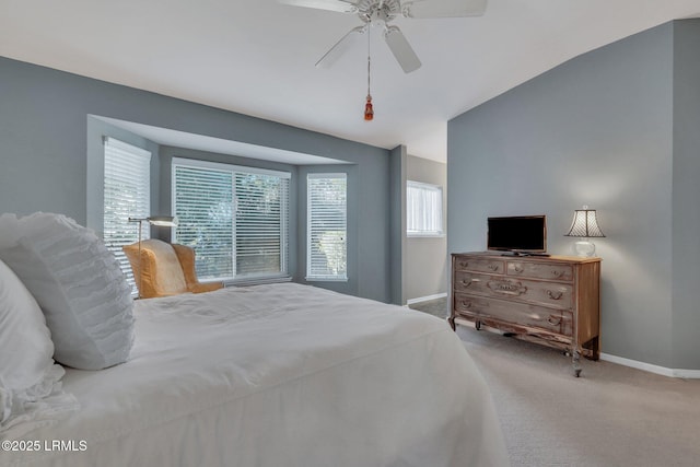 15 Padgett Dr, Bluffton, SC 29909 - carpeted bedroom featuring vaulted ceiling and ceiling fan