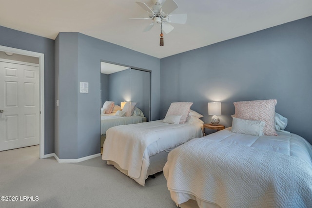 15 Padgett Dr, Bluffton, SC 29909 - bedroom featuring ceiling fan, a closet, and light carpet