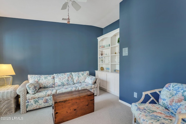 15 Padgett Dr, Bluffton, SC 29909 - living room featuring light colored carpet and ceiling fan