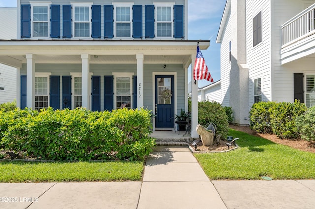 2712 Bluestem Dr, Beaufort, SC 29902 - view of exterior entry featuring covered porch
