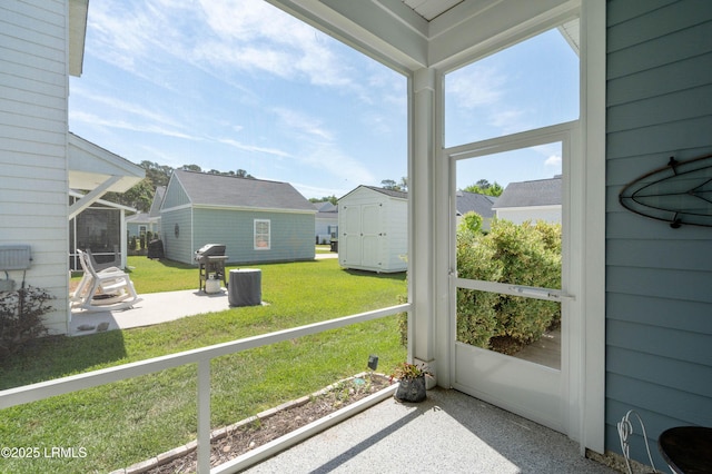 2712 Bluestem Dr, Beaufort, SC 29902 - unfurnished sunroom with a residential view