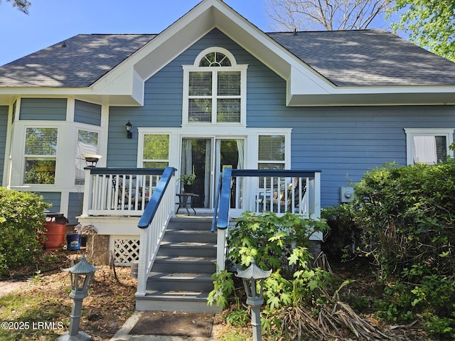 1118 Otter Cir, Beaufort, SC 29902 - back of property featuring roof with shingles and stairs