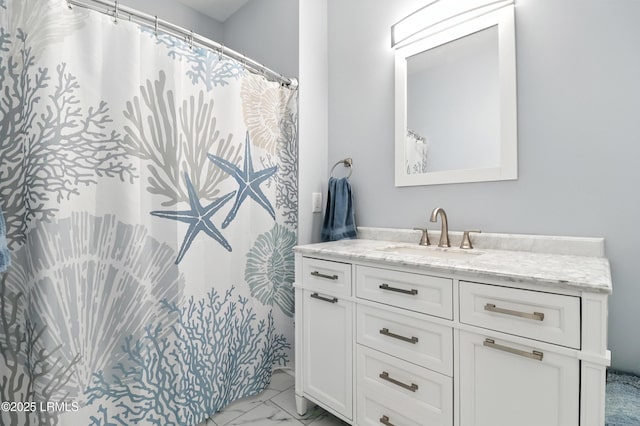 1 Broadland Cir, Bluffton, SC 29910 - full bathroom featuring marble look tile flooring and vanity