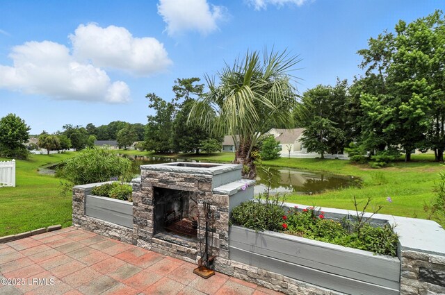 1 Broadland Cir, Bluffton, SC 29910 - view of patio / terrace with a water view
