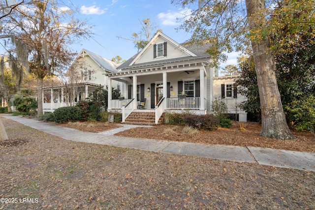 greek revival inspired property with a porch