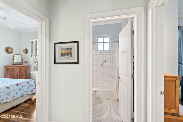 corridor featuring wood finished floors