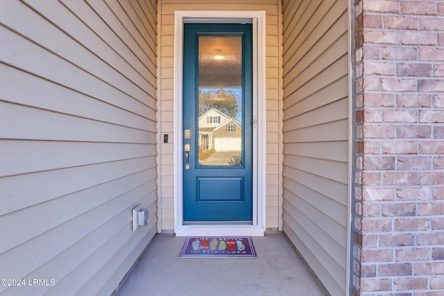 view of doorway to property