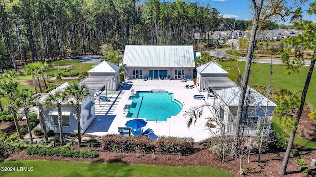 view of pool with a patio area