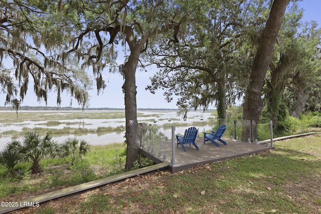 1413 Pigeon Point Rd, Beaufort, SC 29902 - view of yard featuring a water view