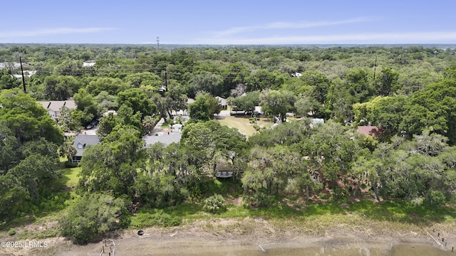 1413 Pigeon Point Rd, Beaufort, SC 29902 - aerial view of property's location with a heavily wooded area