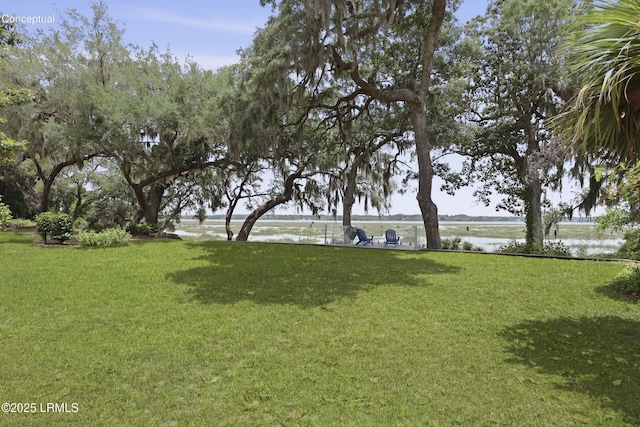 1413 Pigeon Point Rd, Beaufort, SC 29902 - view of green lawn with a water view