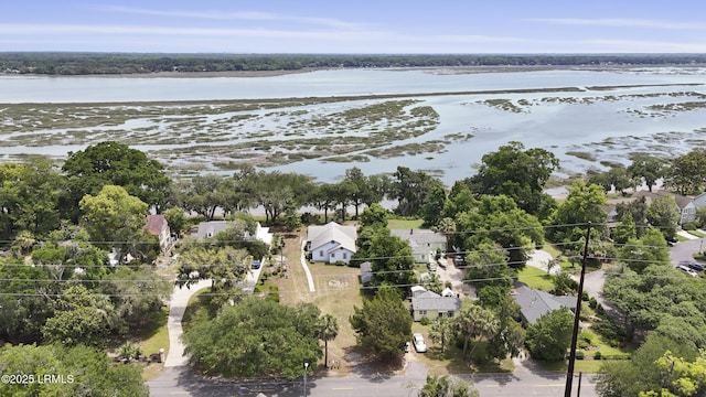 1413 Pigeon Point Rd, Beaufort, SC 29902 - aerial perspective of suburban area with a large body of water