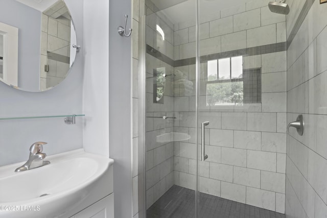 1413 Pigeon Point Rd, Beaufort, SC 29902 - bathroom with a stall shower and vanity