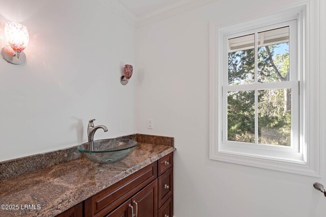 104 Barnaby Blf, Seabrook, SC 29940 - bathroom featuring vanity and ornamental molding