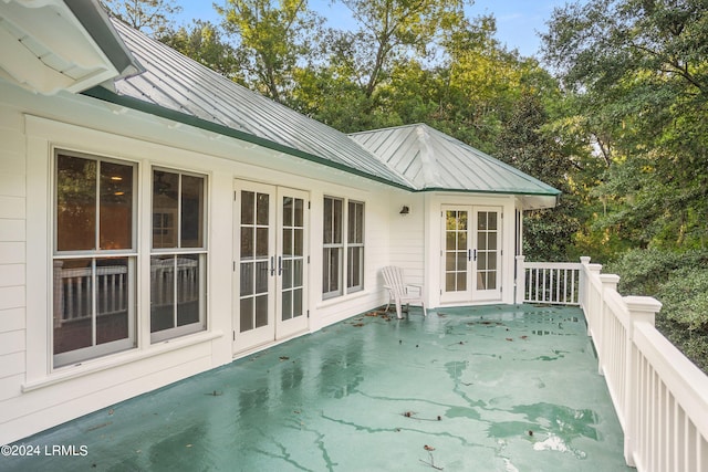104 Barnaby Blf, Seabrook, SC 29940 - wooden terrace with french doors