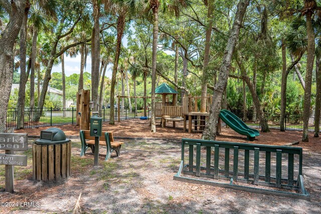 view of jungle gym