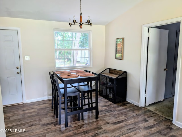 12408 Deerfield Rd, Savannah, GA 31419 - dining space with a chandelier and dark wood-style floors