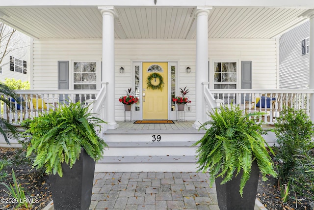 39 Barrington Ave, Bluffton, SC 29910 - property entrance featuring a porch