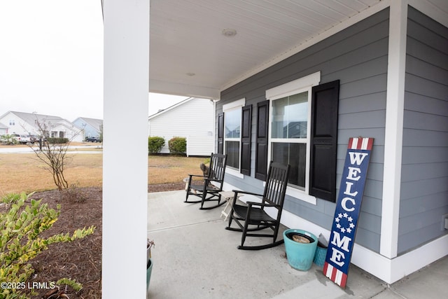 view of patio / terrace featuring covered porch