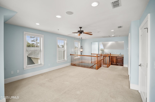 54 Battery Creek Club Dr, Beaufort, SC 29902 - interior space featuring baseboards, visible vents, and light carpet