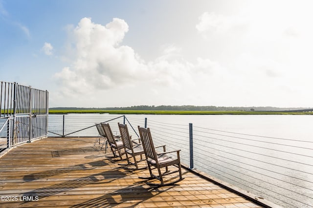 54 Battery Creek Club Dr, Beaufort, SC 29902 - view of dock with a water view