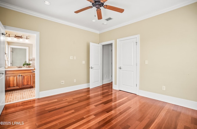 54 Battery Creek Club Dr, Beaufort, SC 29902 - unfurnished bedroom with baseboards, light wood finished floors, and ornamental molding
