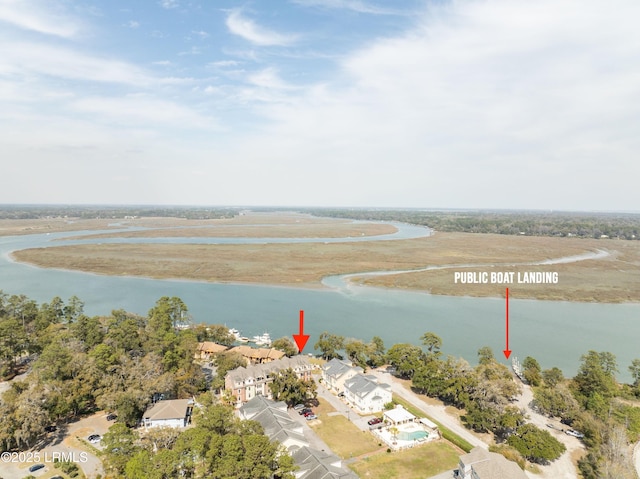 54 Battery Creek Club Dr, Beaufort, SC 29902 - drone / aerial view featuring a water view