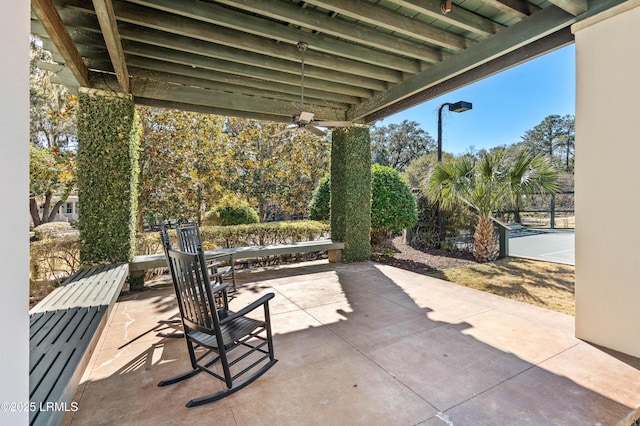 7 Canton Row, Beaufort, SC 29906 - view of patio / terrace with a ceiling fan