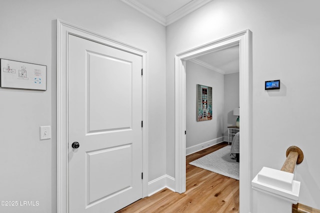 7 Canton Row, Beaufort, SC 29906 - corridor featuring light wood finished floors and ornamental molding